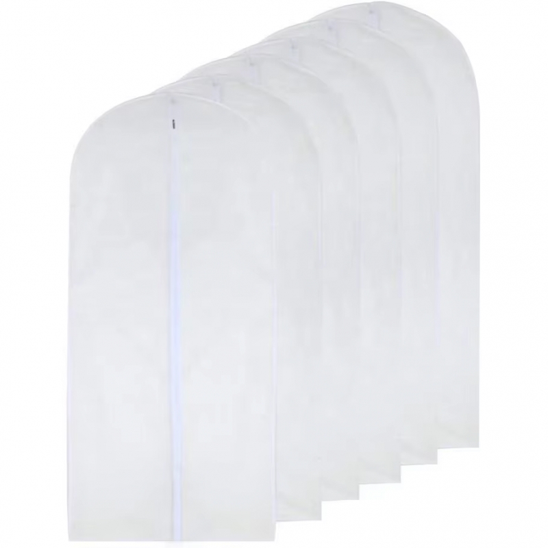 6 Pack Clear PEVA Dustproof Garment Bag Dust Cover for Dress Clothes
