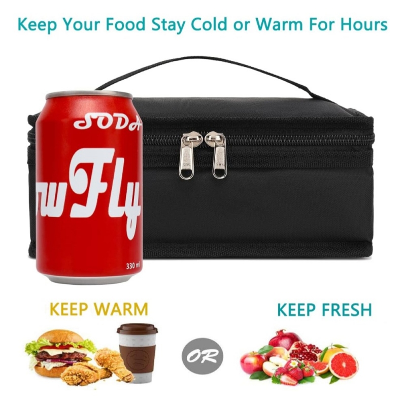 Small Flat Cooler Bags Mini Lunch Bags with Letter Pattern for Food