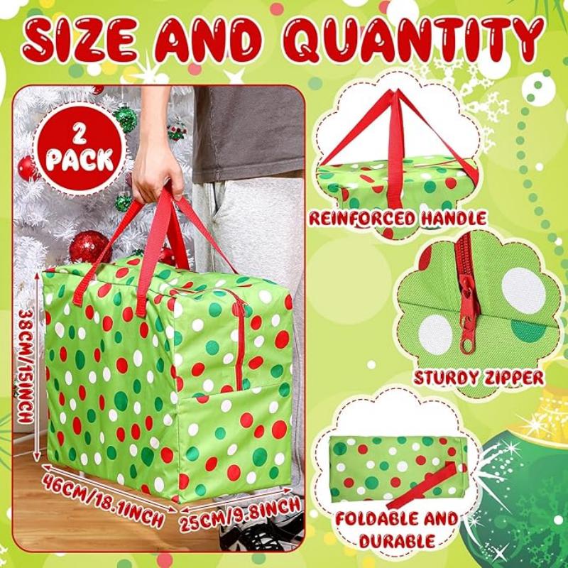 Moving Bag Christmas Ornament Organizer Doll Storage Bags with Handle