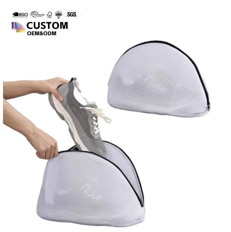Reusable Laundry Bag Shoe Washing Machine Bag with Zipper