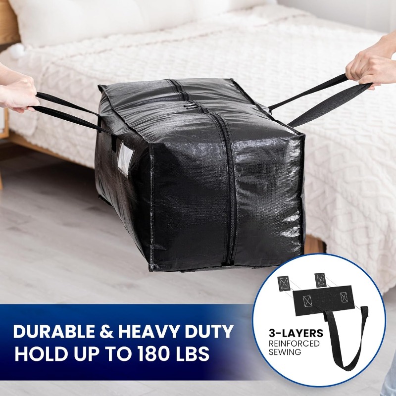 Extra Large PP Woven Storage Bags Foldable Moving Bags Long Letter Pattern