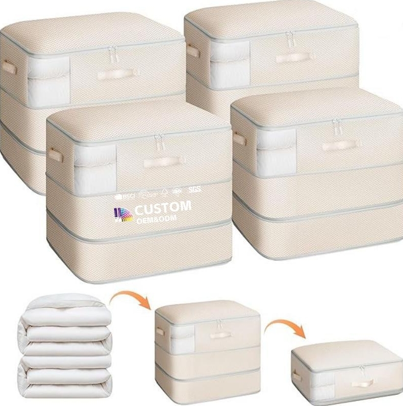 Foldable Quilt Pillow Blanket Compression Duvet Storage Bag