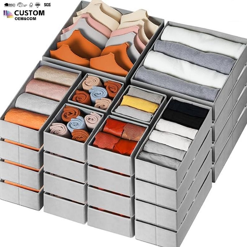 Fabric underwear storage box set