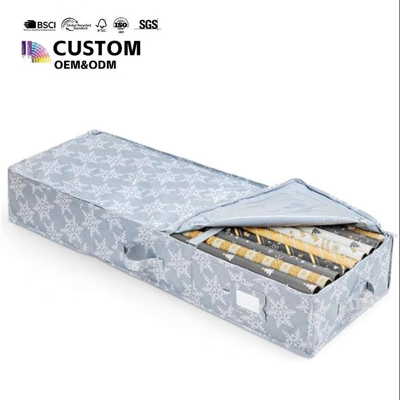 Christmas Ornament Gift Wrapping Paper Storage Organizer Bag