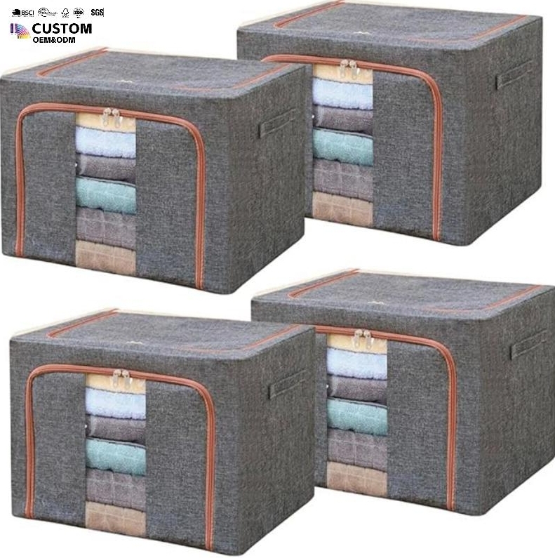 Fabric Cube Storage Bin Collapsible Household Clothing Storage Box