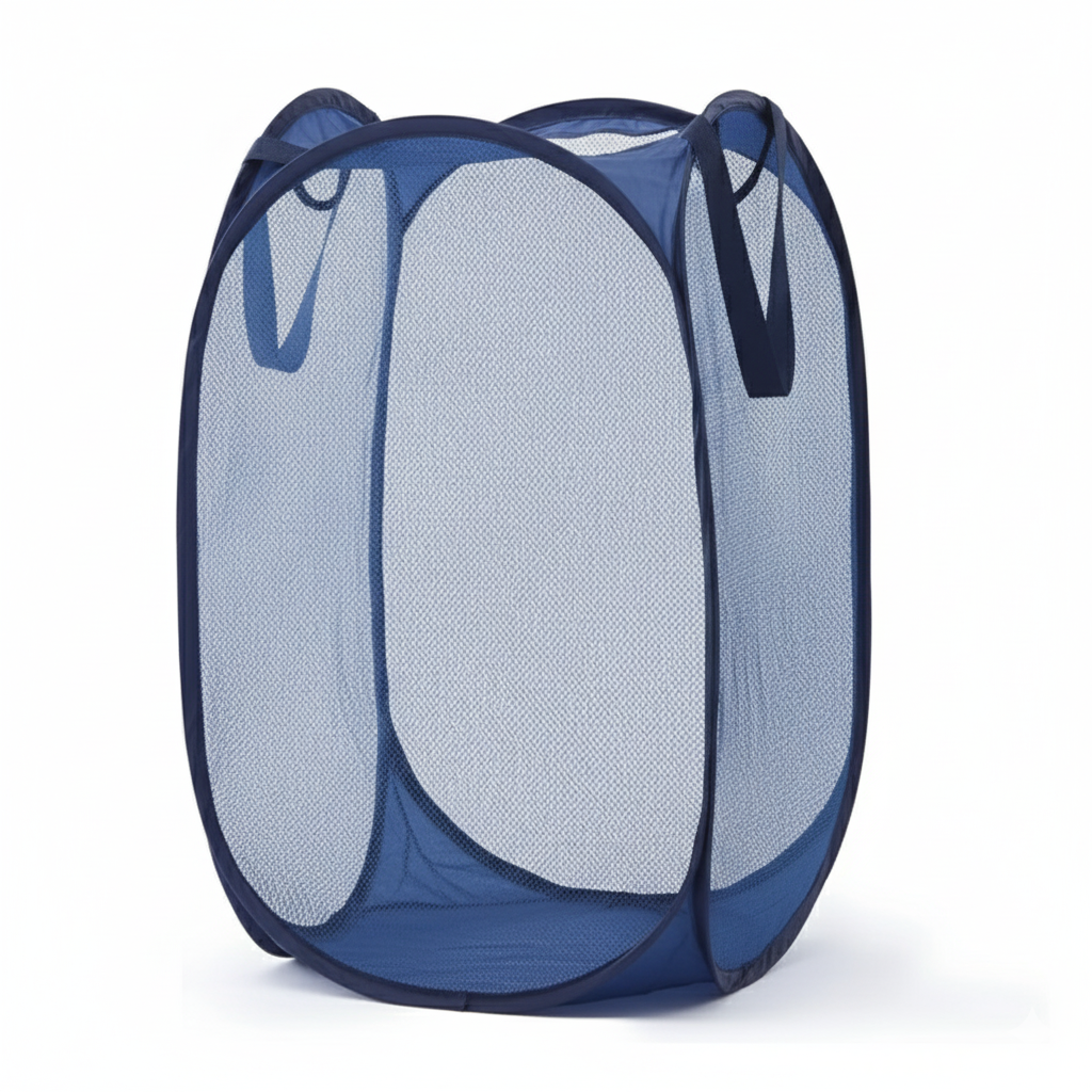 Foldable pop-up laundry basket