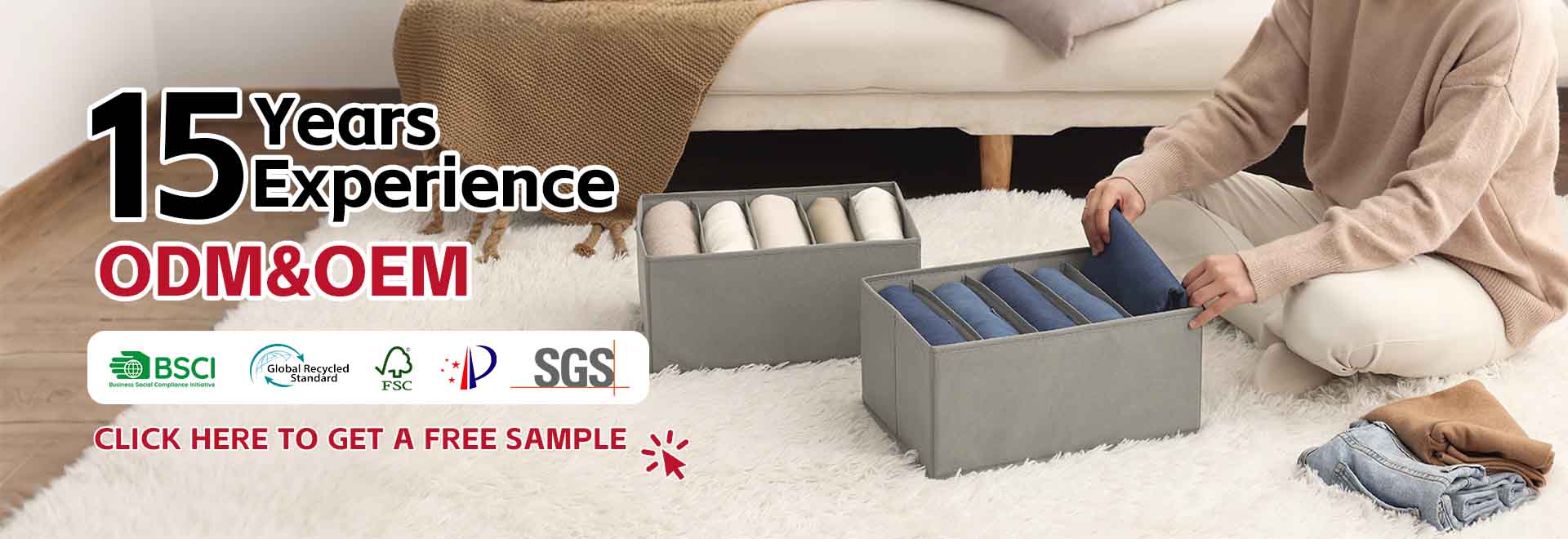 Foldable fabric storage box