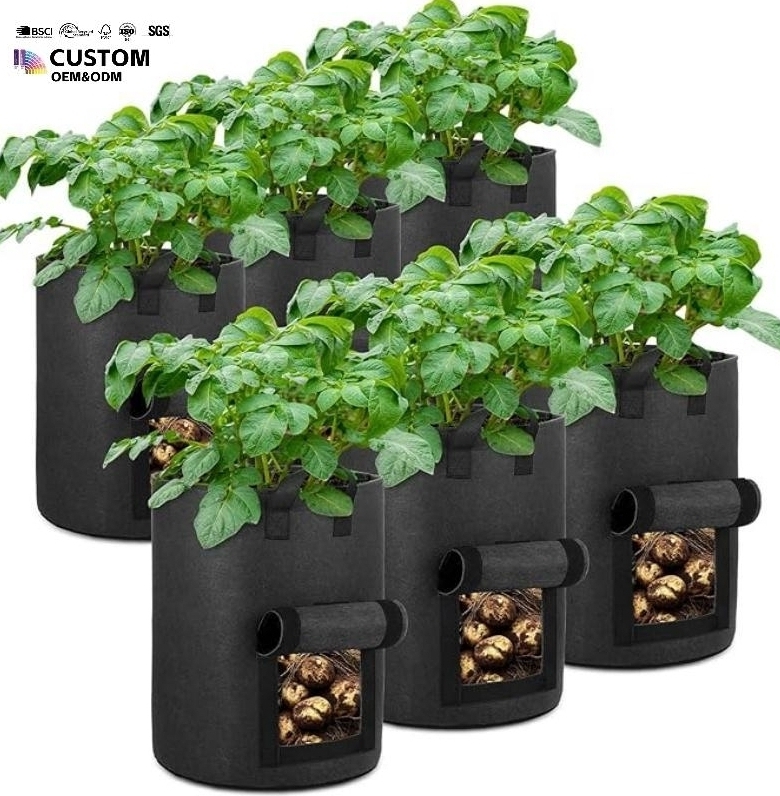 10 Gallon Fabric Garden Vegetable Planting Pot Potato Plant Grow Bags