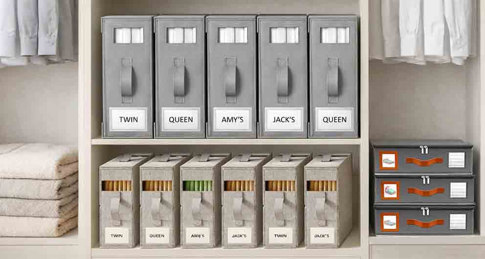 Bed Sheet Closet Organizers