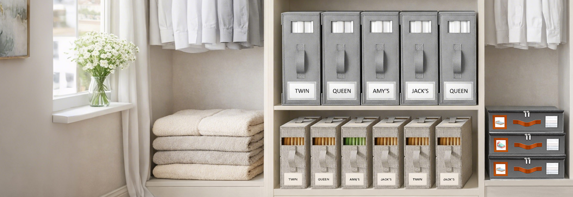 Bed Sheet Closet Organizers