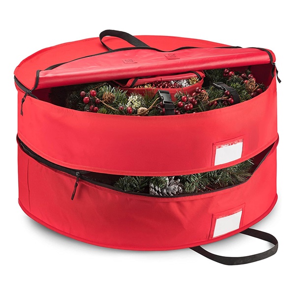 Double Christmas Wreath Storage